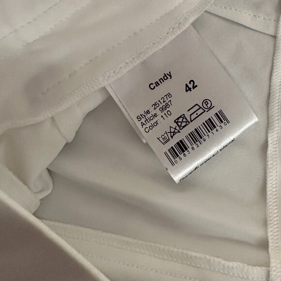 Rafaello Rossi White The Candy Pants Joggers Women's size 42 US 12 - Picture 5 of 8